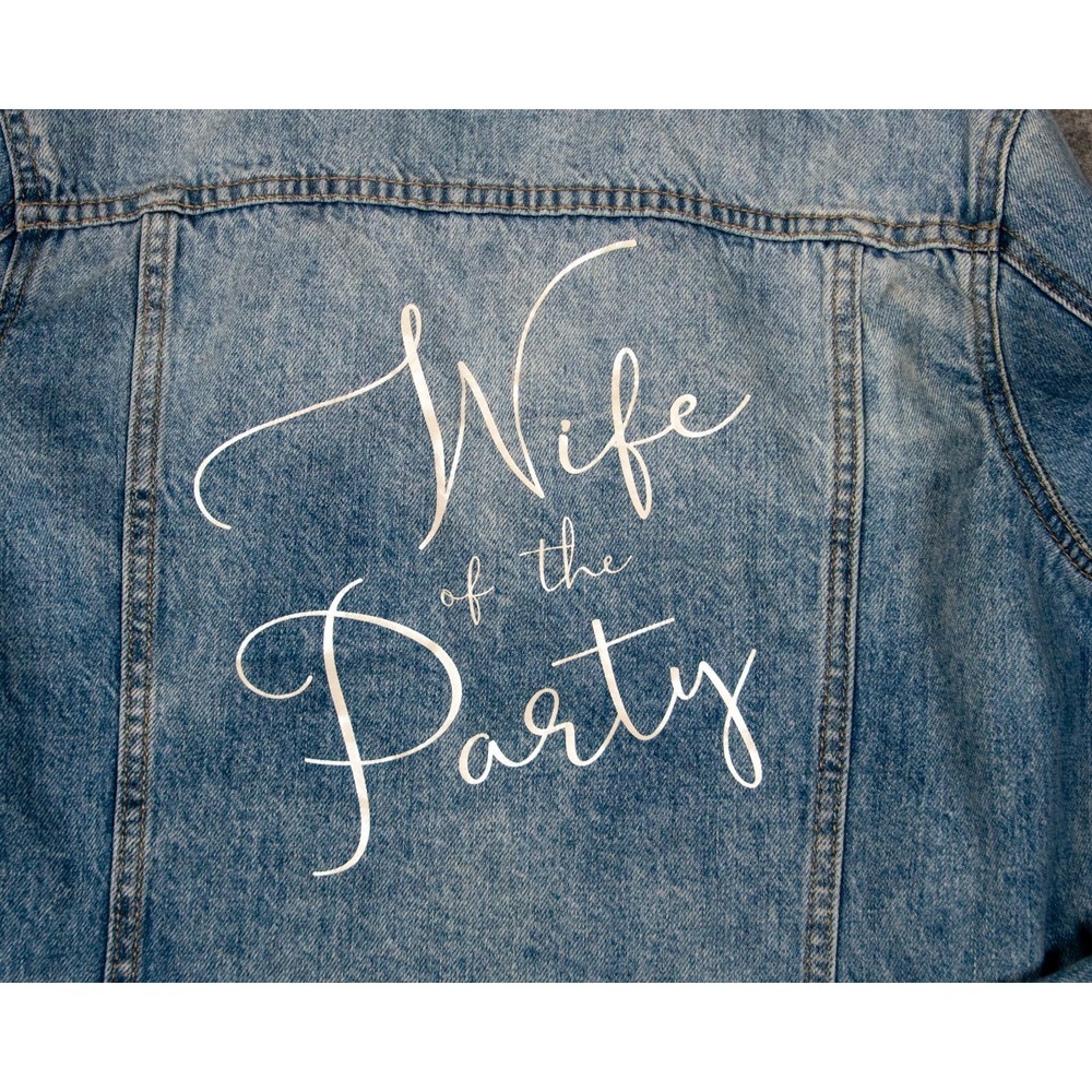 Buffalo David Bitton "Wife of the Party" Distressed Denim Bridal Jacket Sz M